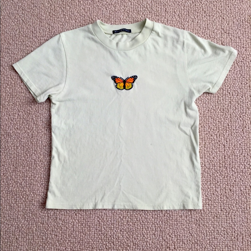 Brandy Melville butterfly top in sage green